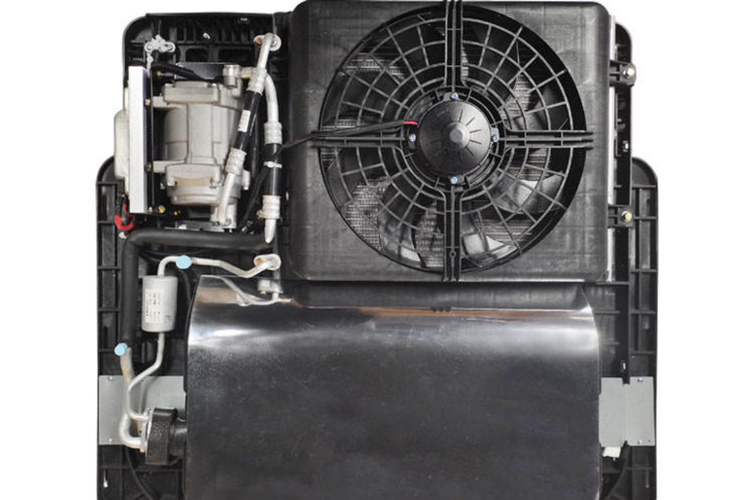 کولر درجا سقفی و حرکت (کولرگازی) سقفی یک تکه ماشین آلات 24 ولت 3800 وات کولدکینگ ac coldking کمپرسور اسکرول میتسوبیشی مخصوص مناطق گرمسیر