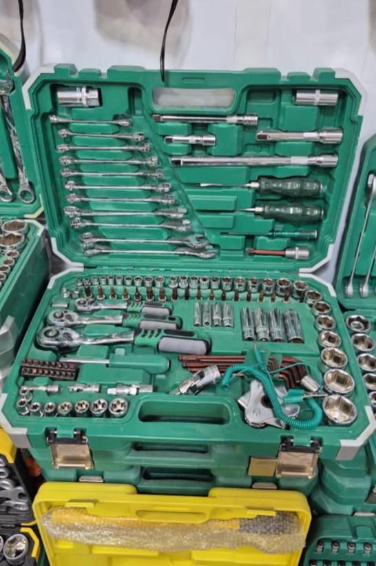 جعبه ابزار کامیون ۱۲۱ پارچه حرفهای از کروم-وانادیوم