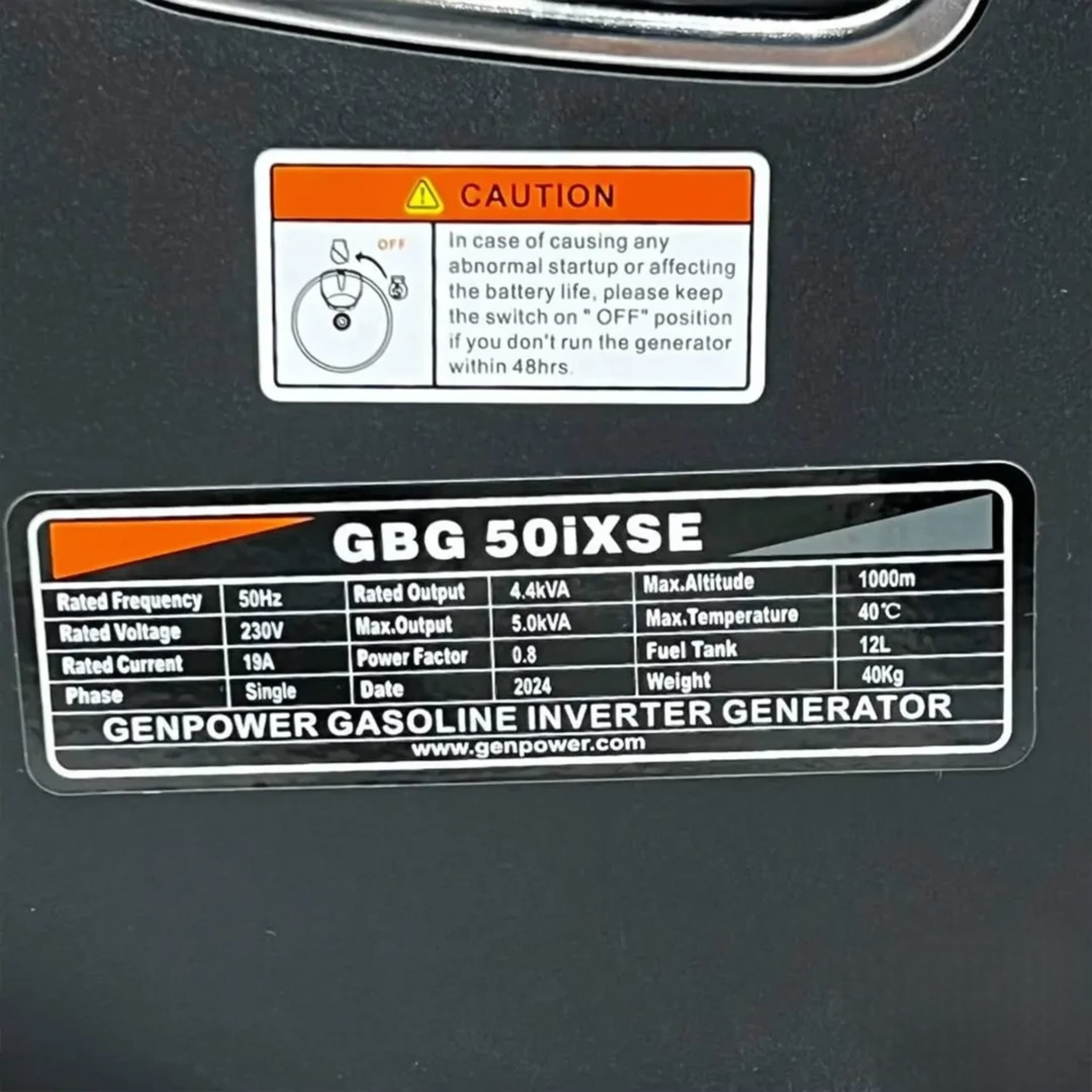 موتور برق اینورتری سایلنت 5000 وات جن پاور مدل GBG50IXSE