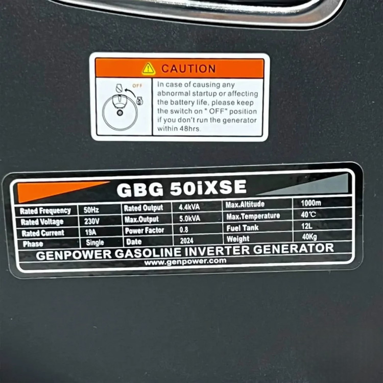 موتور برق اینورتری سایلنت 5000 وات جن پاور مدل GBG50IXSE