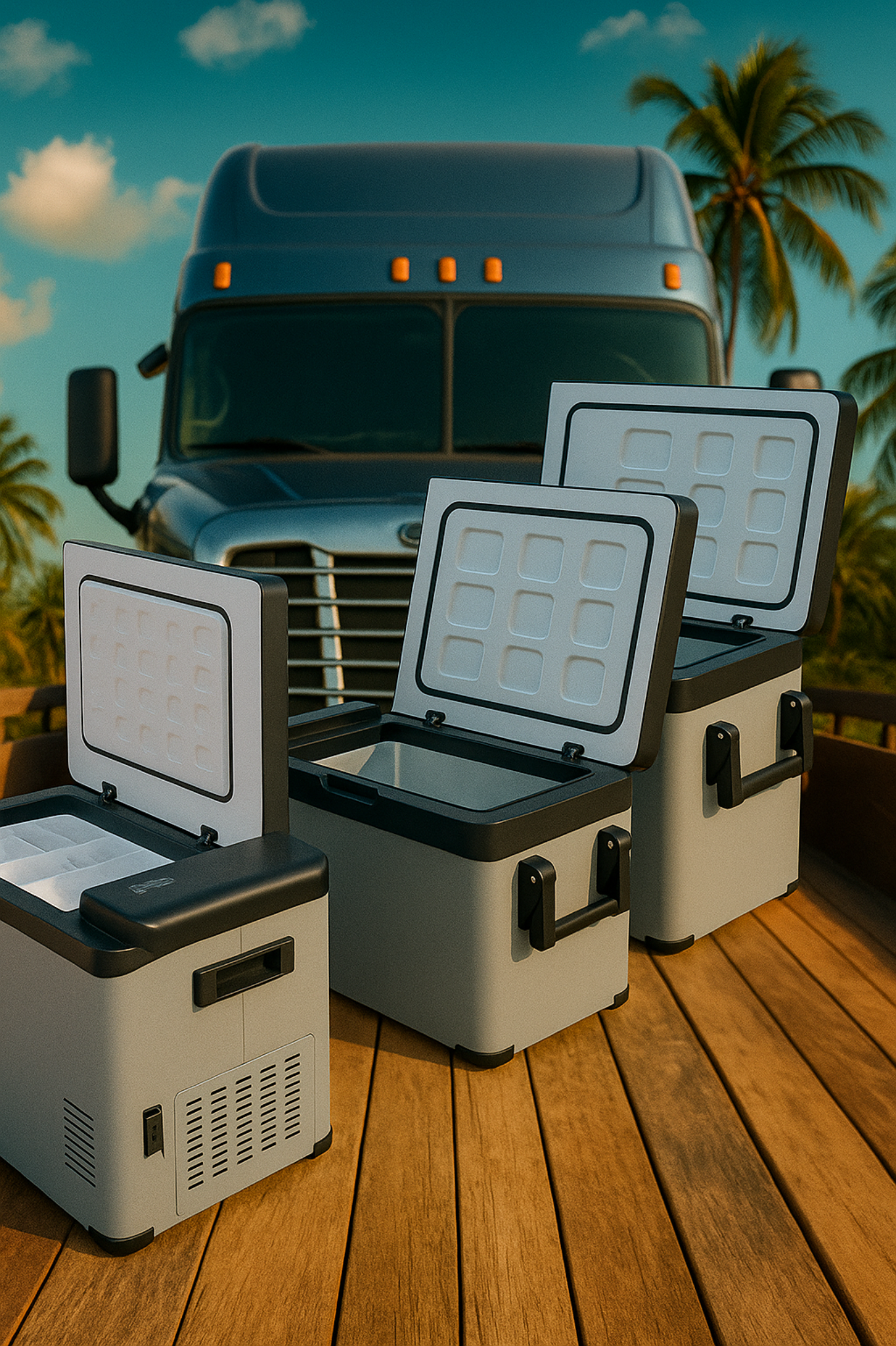 یخچال و فریزر صندوقی کامیون DWR سایز ۲۲ لیتری – کمپرسوردار، دیجیتال و ضد لرزش