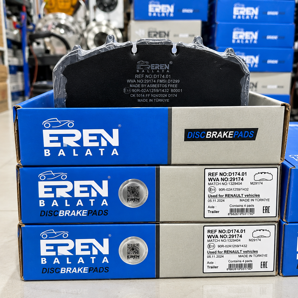 لنت ترمز دیسکی کامیون آرن ترکیه Eren کد ۲۹۱۷۴